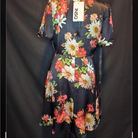 NWT JNSQ Katalina Silk Dress 100% Mulberry Silk US Size 4 - Picture 7 of 10